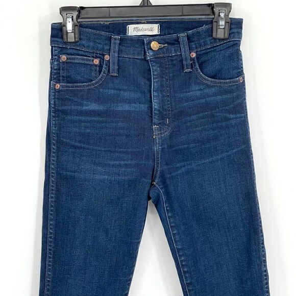 Madewell 10"‎ High Riser Skinny Skinny Jeans F4684 Dark Wash Stretch Women 25 - Picture 5 of 15